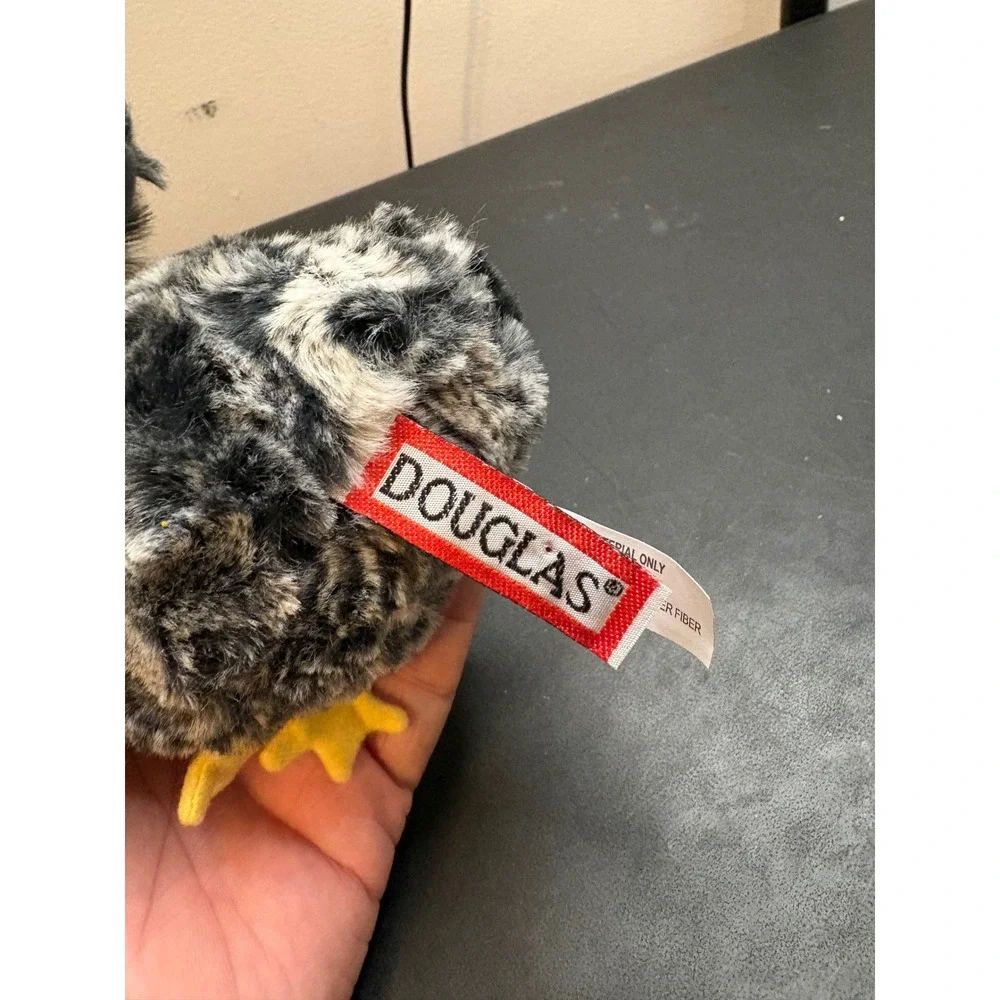Douglas Cuddle Toys Grey Black Speckled Chick Plush Stuffed Animal Bird 4 inch